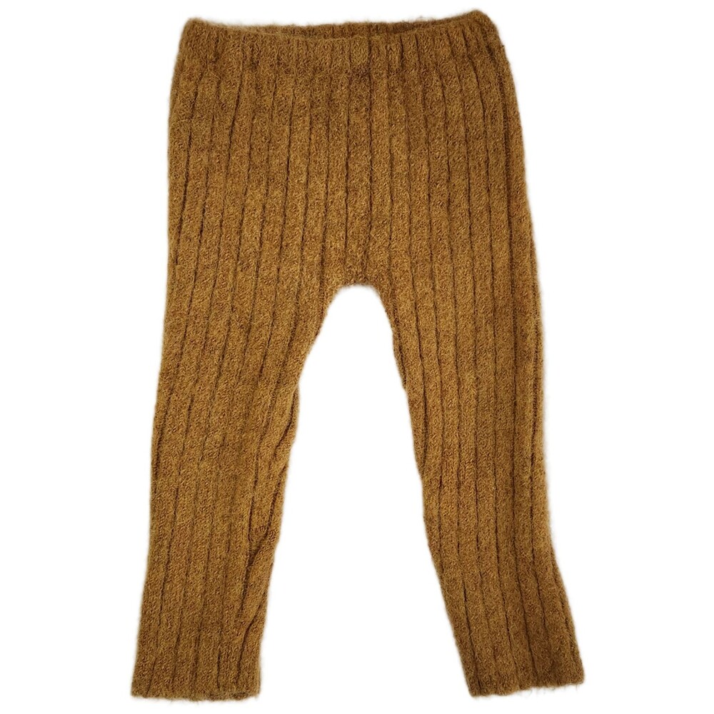 Oeuf Everyday Pants Size 4Y Brown 100% Baby Alpaca Unisex Leggings Warm Soft